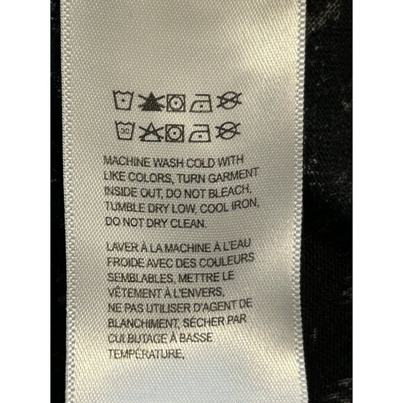 Lucky Brand Black & White Knit Shirt 2X Soft Boho 3/4 Sleeve Paisley Geometric - Picture 10 of 11